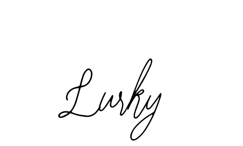 if you are searching for the best signature style for your name Lurky. so please give up your signature search. here we have designed multiple signature styles  using Bearetta-2O07w. Lurky signature style 12 images and pictures png