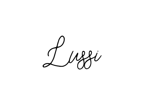 You should practise on your own different ways (Bearetta-2O07w) to write your name (Lussi) in signature. don't let someone else do it for you. Lussi signature style 12 images and pictures png