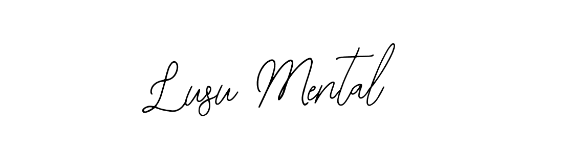 Design your own signature with our free online signature maker. With this signature software, you can create a handwritten (Bearetta-2O07w) signature for name Lusu Mental. Lusu Mental signature style 12 images and pictures png