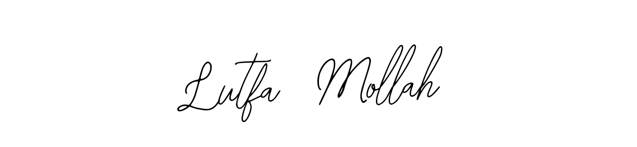 Also You can easily find your signature by using the search form. We will create Lutfa  Mollah name handwritten signature images for you free of cost using Bearetta-2O07w sign style. Lutfa  Mollah signature style 12 images and pictures png