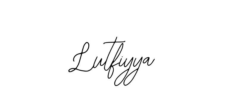 You should practise on your own different ways (Bearetta-2O07w) to write your name (Lutfiyya) in signature. don't let someone else do it for you. Lutfiyya signature style 12 images and pictures png