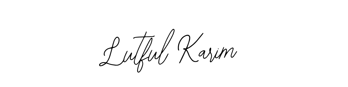 Use a signature maker to create a handwritten signature online. With this signature software, you can design (Bearetta-2O07w) your own signature for name Lutful Karim. Lutful Karim signature style 12 images and pictures png