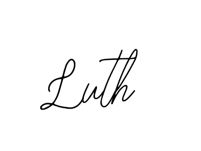 Design your own signature with our free online signature maker. With this signature software, you can create a handwritten (Bearetta-2O07w) signature for name Luth. Luth signature style 12 images and pictures png