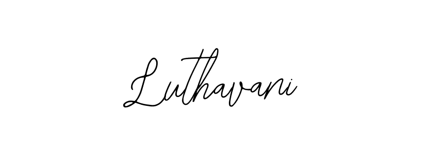 Use a signature maker to create a handwritten signature online. With this signature software, you can design (Bearetta-2O07w) your own signature for name Luthavani. Luthavani signature style 12 images and pictures png