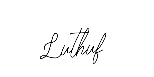 Use a signature maker to create a handwritten signature online. With this signature software, you can design (Bearetta-2O07w) your own signature for name Luthuf. Luthuf signature style 12 images and pictures png