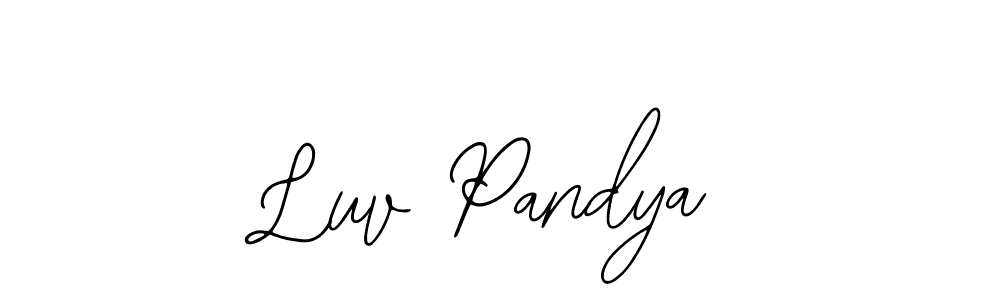 How to make Luv Pandya name signature. Use Bearetta-2O07w style for creating short signs online. This is the latest handwritten sign. Luv Pandya signature style 12 images and pictures png