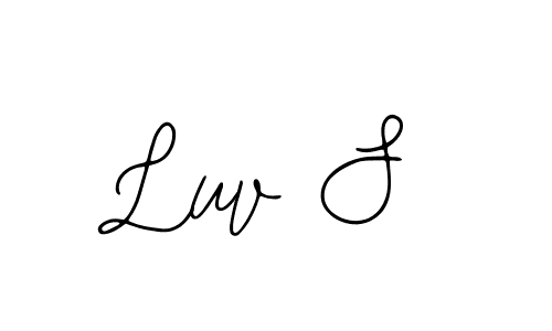 if you are searching for the best signature style for your name Luv S. so please give up your signature search. here we have designed multiple signature styles  using Bearetta-2O07w. Luv S signature style 12 images and pictures png