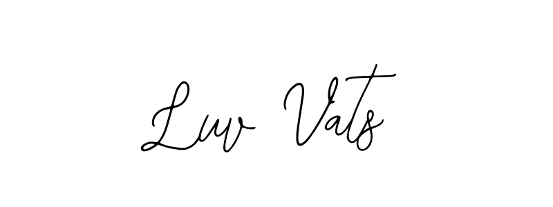 You can use this online signature creator to create a handwritten signature for the name Luv Vats. This is the best online autograph maker. Luv Vats signature style 12 images and pictures png