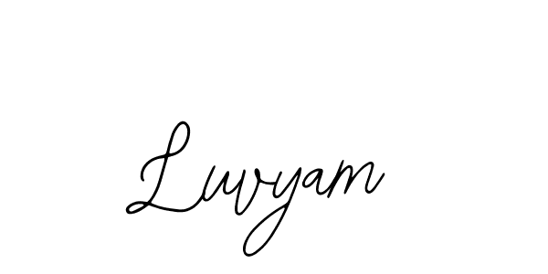Design your own signature with our free online signature maker. With this signature software, you can create a handwritten (Bearetta-2O07w) signature for name Luvyam. Luvyam signature style 12 images and pictures png