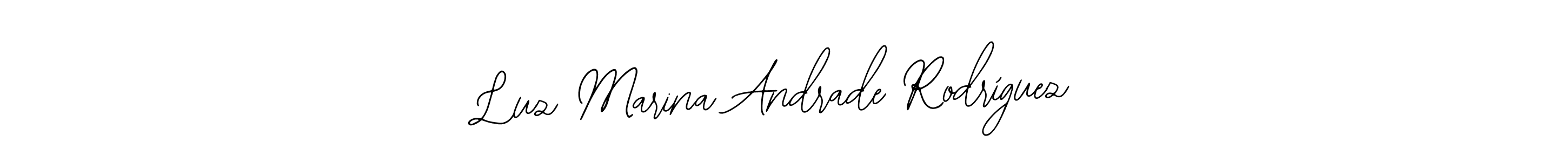 The best way (Bearetta-2O07w) to make a short signature is to pick only two or three words in your name. The name Luz Marina Andrade Rodríguez include a total of six letters. For converting this name. Luz Marina Andrade Rodríguez signature style 12 images and pictures png