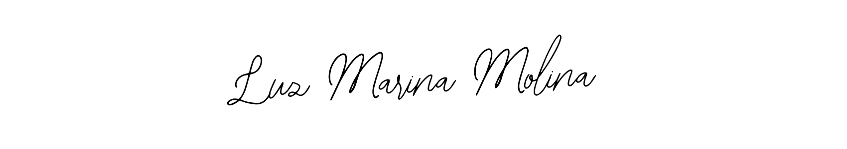 How to make Luz Marina Molina name signature. Use Bearetta-2O07w style for creating short signs online. This is the latest handwritten sign. Luz Marina Molina signature style 12 images and pictures png