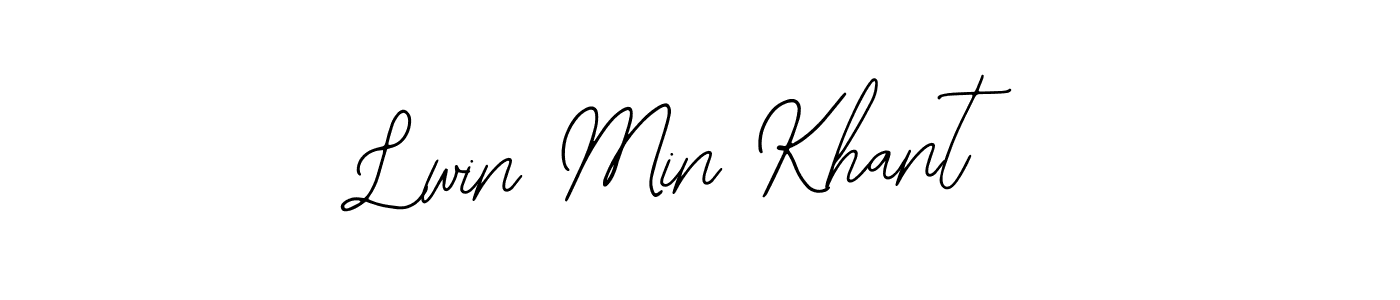 You should practise on your own different ways (Bearetta-2O07w) to write your name (Lwin Min Khant) in signature. don't let someone else do it for you. Lwin Min Khant signature style 12 images and pictures png