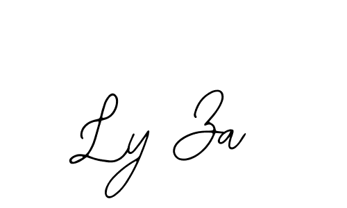 Use a signature maker to create a handwritten signature online. With this signature software, you can design (Bearetta-2O07w) your own signature for name Ly Za. Ly Za signature style 12 images and pictures png