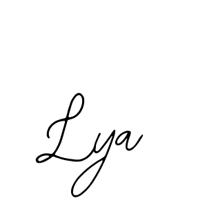Use a signature maker to create a handwritten signature online. With this signature software, you can design (Bearetta-2O07w) your own signature for name Lya. Lya signature style 12 images and pictures png