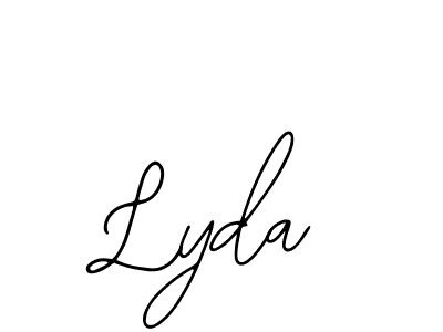 You should practise on your own different ways (Bearetta-2O07w) to write your name (Lyda) in signature. don't let someone else do it for you. Lyda signature style 12 images and pictures png