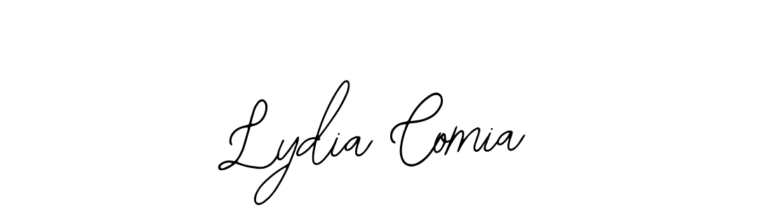 How to make Lydia Comia name signature. Use Bearetta-2O07w style for creating short signs online. This is the latest handwritten sign. Lydia Comia signature style 12 images and pictures png
