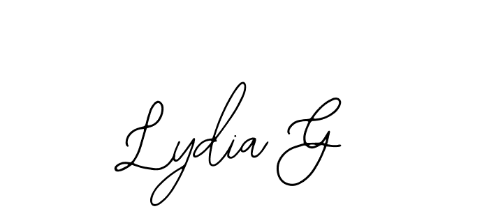 The best way (Bearetta-2O07w) to make a short signature is to pick only two or three words in your name. The name Lydia G include a total of six letters. For converting this name. Lydia G signature style 12 images and pictures png