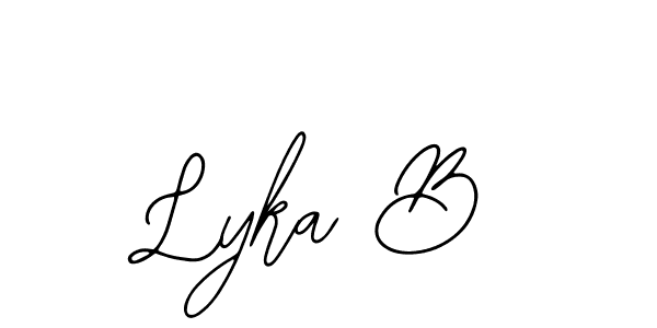 Also we have Lyka B name is the best signature style. Create professional handwritten signature collection using Bearetta-2O07w autograph style. Lyka B signature style 12 images and pictures png