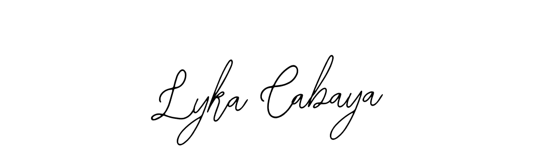 Also we have Lyka Cabaya name is the best signature style. Create professional handwritten signature collection using Bearetta-2O07w autograph style. Lyka Cabaya signature style 12 images and pictures png