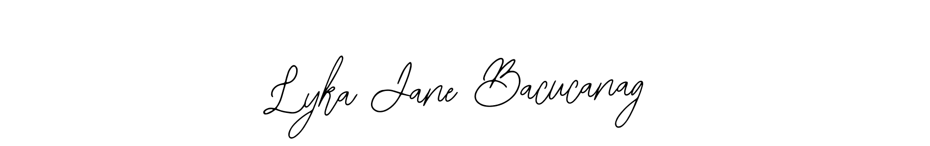 Similarly Bearetta-2O07w is the best handwritten signature design. Signature creator online .You can use it as an online autograph creator for name Lyka Jane Bacucanag. Lyka Jane Bacucanag signature style 12 images and pictures png
