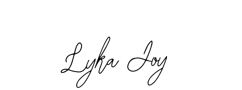 How to make Lyka Joy name signature. Use Bearetta-2O07w style for creating short signs online. This is the latest handwritten sign. Lyka Joy signature style 12 images and pictures png