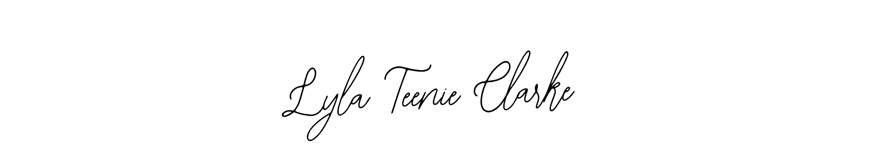 Also You can easily find your signature by using the search form. We will create Lyla Teenie Clarke name handwritten signature images for you free of cost using Bearetta-2O07w sign style. Lyla Teenie Clarke signature style 12 images and pictures png