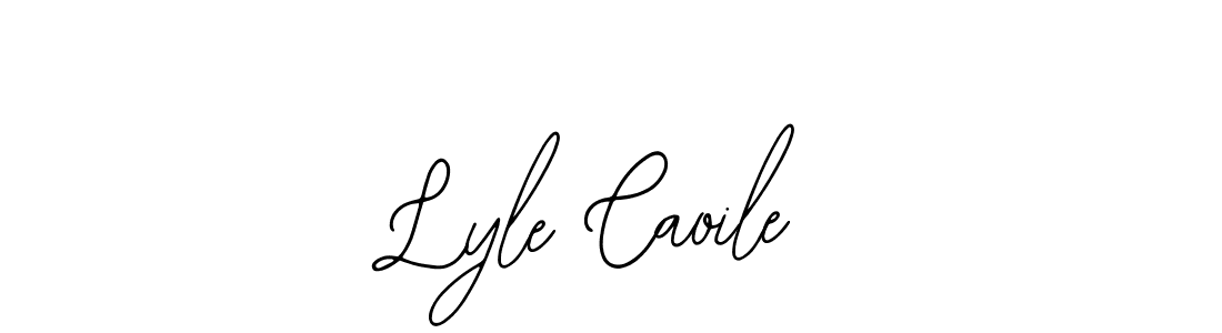 You should practise on your own different ways (Bearetta-2O07w) to write your name (Lyle Caoile) in signature. don't let someone else do it for you. Lyle Caoile signature style 12 images and pictures png