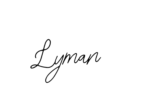You should practise on your own different ways (Bearetta-2O07w) to write your name (Lyman) in signature. don't let someone else do it for you. Lyman signature style 12 images and pictures png