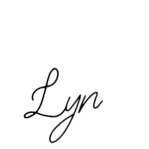 How to make Lyn name signature. Use Bearetta-2O07w style for creating short signs online. This is the latest handwritten sign. Lyn signature style 12 images and pictures png