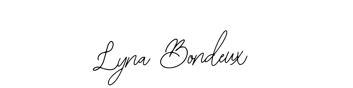Design your own signature with our free online signature maker. With this signature software, you can create a handwritten (Bearetta-2O07w) signature for name Lyna Bondeux. Lyna Bondeux signature style 12 images and pictures png