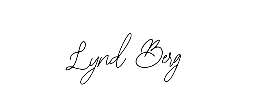 You should practise on your own different ways (Bearetta-2O07w) to write your name (Lynd Berg) in signature. don't let someone else do it for you. Lynd Berg signature style 12 images and pictures png