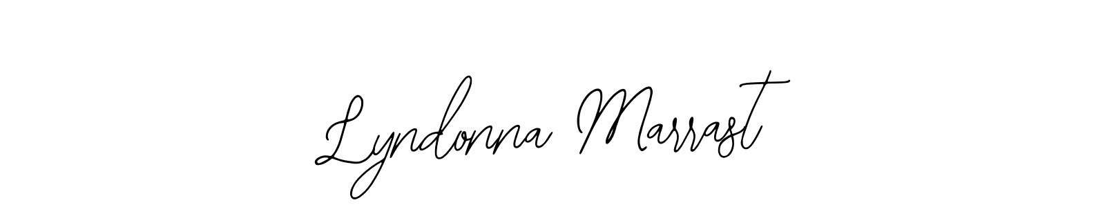The best way (Bearetta-2O07w) to make a short signature is to pick only two or three words in your name. The name Lyndonna Marrast include a total of six letters. For converting this name. Lyndonna Marrast signature style 12 images and pictures png