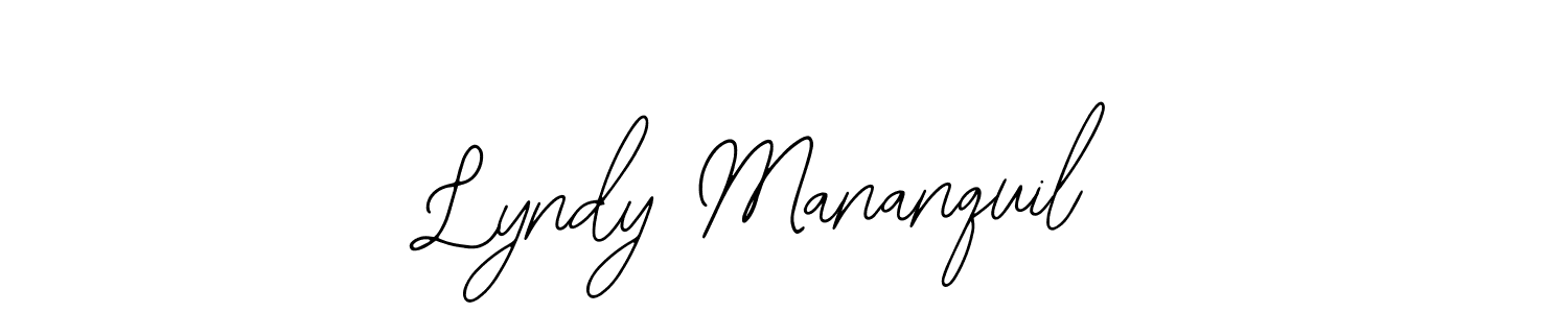 Make a beautiful signature design for name Lyndy Mananquil. With this signature (Bearetta-2O07w) style, you can create a handwritten signature for free. Lyndy Mananquil signature style 12 images and pictures png