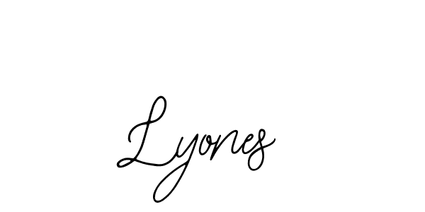 How to make Lyones signature? Bearetta-2O07w is a professional autograph style. Create handwritten signature for Lyones name. Lyones signature style 12 images and pictures png