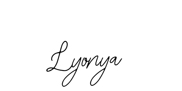 How to make Lyonya signature? Bearetta-2O07w is a professional autograph style. Create handwritten signature for Lyonya name. Lyonya signature style 12 images and pictures png