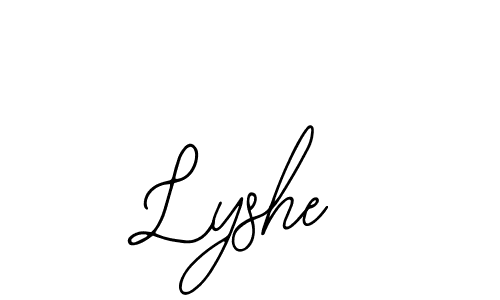 if you are searching for the best signature style for your name Lyshe. so please give up your signature search. here we have designed multiple signature styles  using Bearetta-2O07w. Lyshe signature style 12 images and pictures png