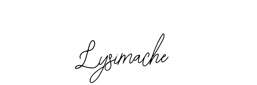 Similarly Bearetta-2O07w is the best handwritten signature design. Signature creator online .You can use it as an online autograph creator for name Lysimache. Lysimache signature style 12 images and pictures png