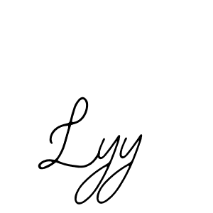 How to make Lyy name signature. Use Bearetta-2O07w style for creating short signs online. This is the latest handwritten sign. Lyy signature style 12 images and pictures png