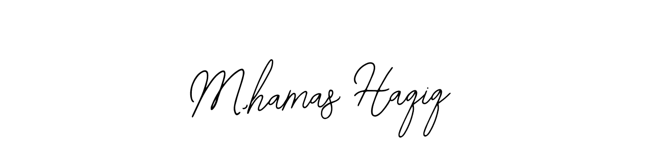 Bearetta-2O07w is a professional signature style that is perfect for those who want to add a touch of class to their signature. It is also a great choice for those who want to make their signature more unique. Get M,hamas Haqiq name to fancy signature for free. M,hamas Haqiq signature style 12 images and pictures png