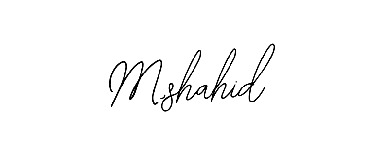 The best way (Bearetta-2O07w) to make a short signature is to pick only two or three words in your name. The name M,shahid include a total of six letters. For converting this name. M,shahid signature style 12 images and pictures png