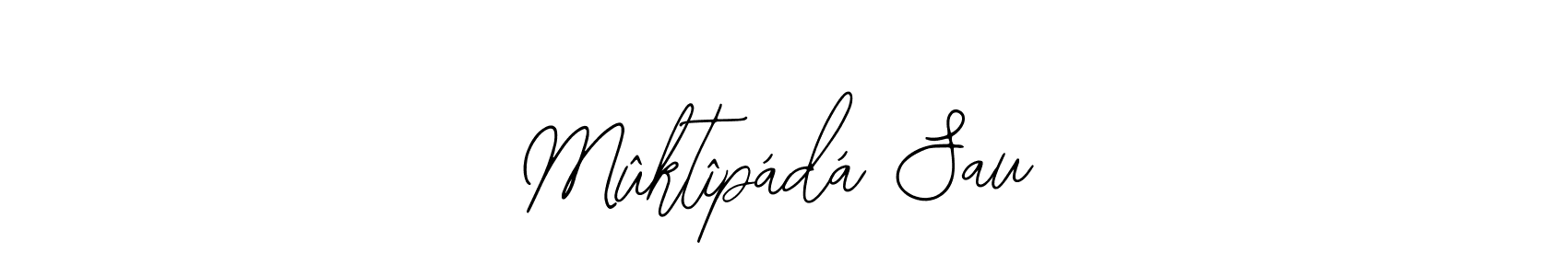 The best way (Bearetta-2O07w) to make a short signature is to pick only two or three words in your name. The name Mûktîpádá Sau include a total of six letters. For converting this name. Mûktîpádá Sau signature style 12 images and pictures png