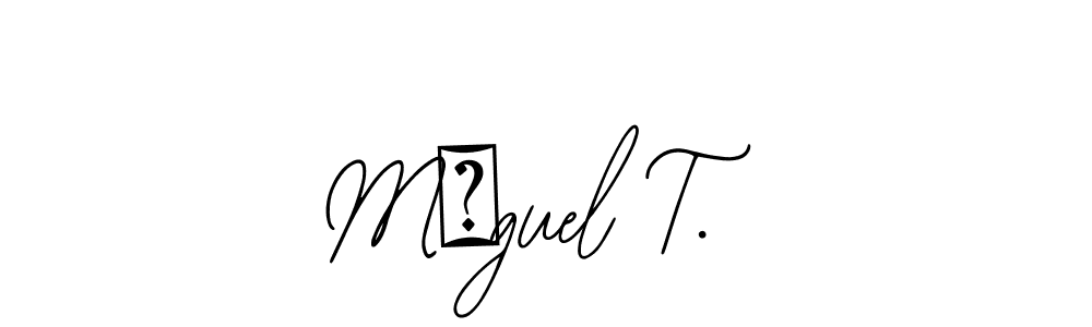 Design your own signature with our free online signature maker. With this signature software, you can create a handwritten (Bearetta-2O07w) signature for name Mİguel T.. Mİguel T. signature style 12 images and pictures png