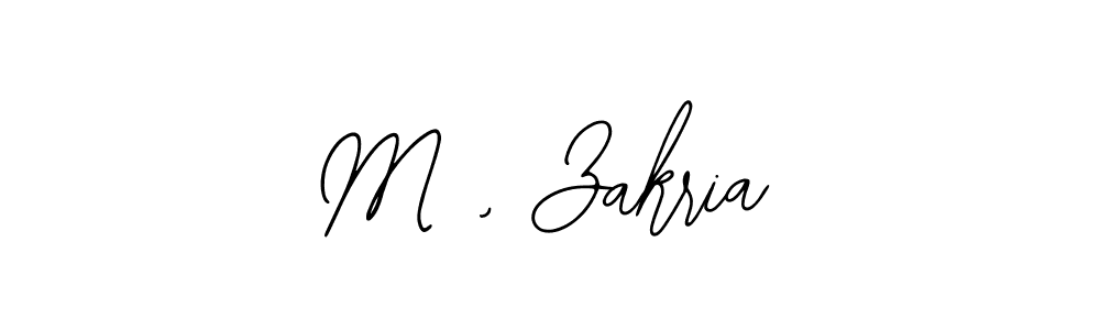 How to make M , Zakria signature? Bearetta-2O07w is a professional autograph style. Create handwritten signature for M , Zakria name. M , Zakria signature style 12 images and pictures png