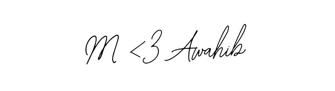 Also You can easily find your signature by using the search form. We will create M <3 Awahib name handwritten signature images for you free of cost using Bearetta-2O07w sign style. M <3 Awahib signature style 12 images and pictures png