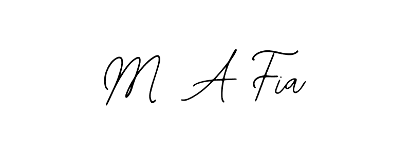 The best way (Bearetta-2O07w) to make a short signature is to pick only two or three words in your name. The name M  A Fia include a total of six letters. For converting this name. M  A Fia signature style 12 images and pictures png