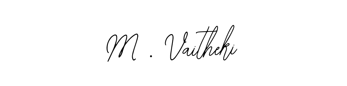 Design your own signature with our free online signature maker. With this signature software, you can create a handwritten (Bearetta-2O07w) signature for name M . Vaitheki. M . Vaitheki signature style 12 images and pictures png