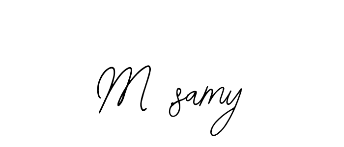 The best way (Bearetta-2O07w) to make a short signature is to pick only two or three words in your name. The name M .samy include a total of six letters. For converting this name. M .samy signature style 12 images and pictures png