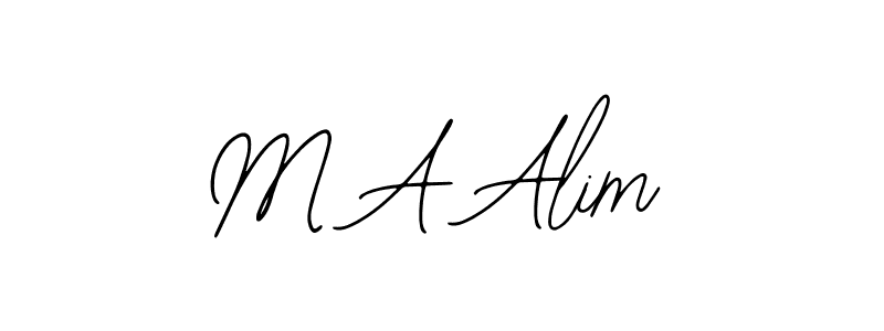 How to make M A Alim signature? Bearetta-2O07w is a professional autograph style. Create handwritten signature for M A Alim name. M A Alim signature style 12 images and pictures png