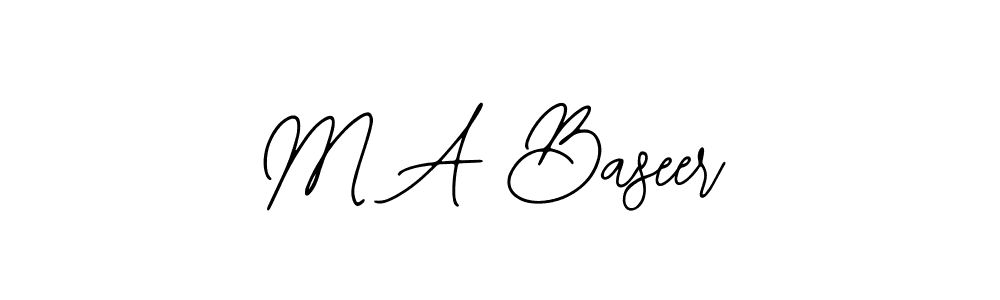 Use a signature maker to create a handwritten signature online. With this signature software, you can design (Bearetta-2O07w) your own signature for name M A Baseer. M A Baseer signature style 12 images and pictures png