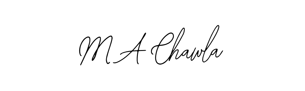 How to make M A Chawla signature? Bearetta-2O07w is a professional autograph style. Create handwritten signature for M A Chawla name. M A Chawla signature style 12 images and pictures png